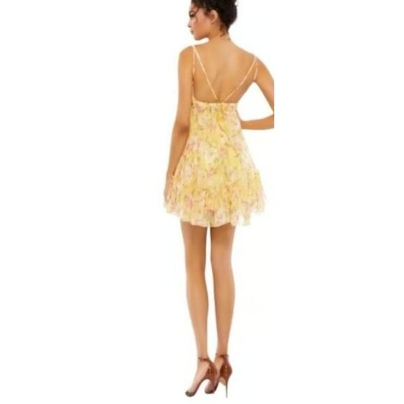 Mac Duggal Open Back Floral Mini Dress Size 6 NWT 17,33 - Picture 2 of 8